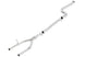 Borla connecting pipes for 2016 Chevy Camaro 2.0L Turbo, 3-inch to 2.25-inch mid-pipe, metal automotive exhaust component.