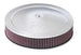 K&N Engineering 14-inch red custom air cleaner assembly with drop base, 5.125-inch ID, 14-inch OD, and 2.75-inch height.