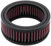 K&N Engineering round custom air filter with 5-3/8 inch outer diameter, 4 inch inner diameter, and 2 inch height for drop-in replacement