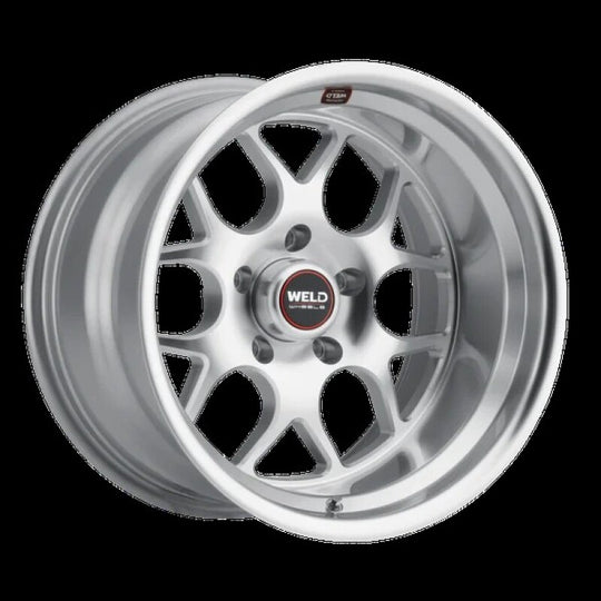 Weld Solana 22x9.5 cast wheel in gloss silver machined finish, featuring 6x135 bolt pattern and 87.1mm bore