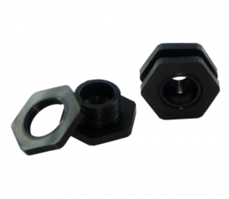 Snow Performance water methanol nozzle mounting adapter for hoses, designed for easy installation and secure fit in automotive systems.