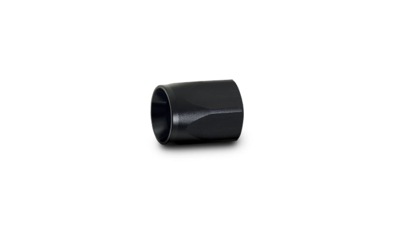 Vibrant black -6AN hose end socket fitting with a sleek finish, designed for high-performance automotive fluid connections.