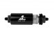 Aeromotive In-Line Fuel Filter with AN-06 male fitting and 100 micron stainless steel element for automotive fuel filtration.