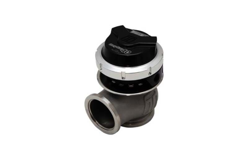 Turbosmart GenV CompGate40 7psi external wastegate in black with adjustable boost control for turbocharged engines