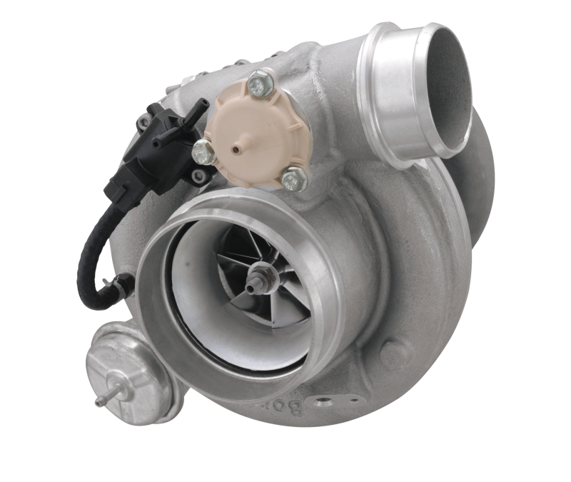BorgWarner Turbo EFR B2 8374 1.05 a/r VTF turbocharger with polished compressor housing and turbine wheel, designed for high-performance engines.