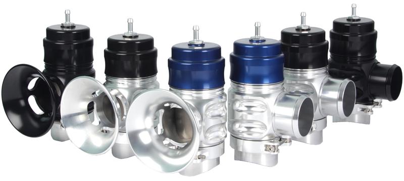 Turbosmart Universal Bubba Sonic BOV blow off valve in black, showcasing its sleek design and compact build for turbocharged engines.