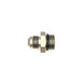 DeatschWerks 10AN ORB male to 8AN male flare fitting with O-ring, automotive fluid connection component, close-up view