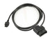 Innovate LM-2 OBD-II cable for gauge components, black cable with connectors, used for automotive diagnostics and tuning.