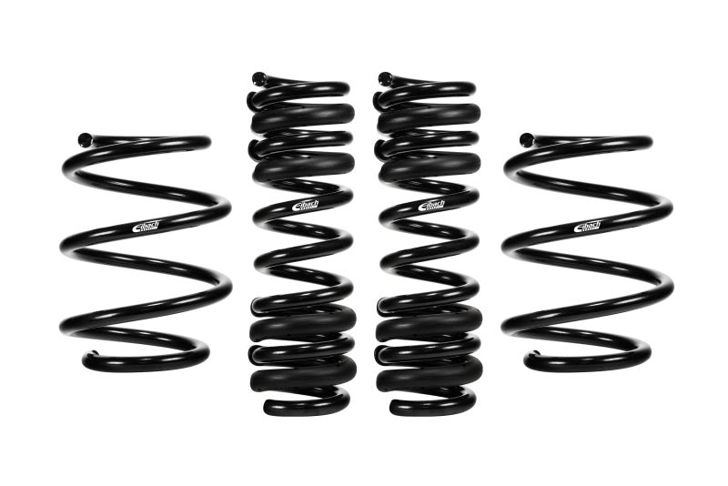 Eibach Pro-Kit lowering springs for 2021-2023 BMW M3 G80 Competition Xdrive, showing the springs installed on the vehicle's suspension.