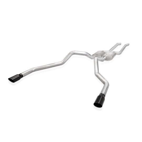 Stainless Works 2015-23 F-150 5.0L Catback Performance Legend exhaust system with polished stainless steel pipes and muffler.