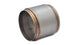 Vibrant SS Race Muffler with 5-inch inlet and outlet, 5-inch length, stainless steel construction for high-performance exhaust systems.
