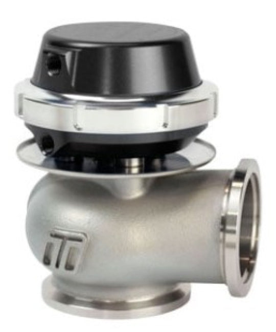 Turbosmart WG45 Hyper-Gate 45 wastegate in black, 5psi boost pressure, designed for turbocharged engines.