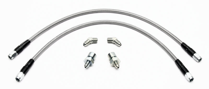 Wilwood Flexline Kit for 1994-2003 Mustang with SL6 front calipers, durable brake line set for improved vehicle safety and performance.