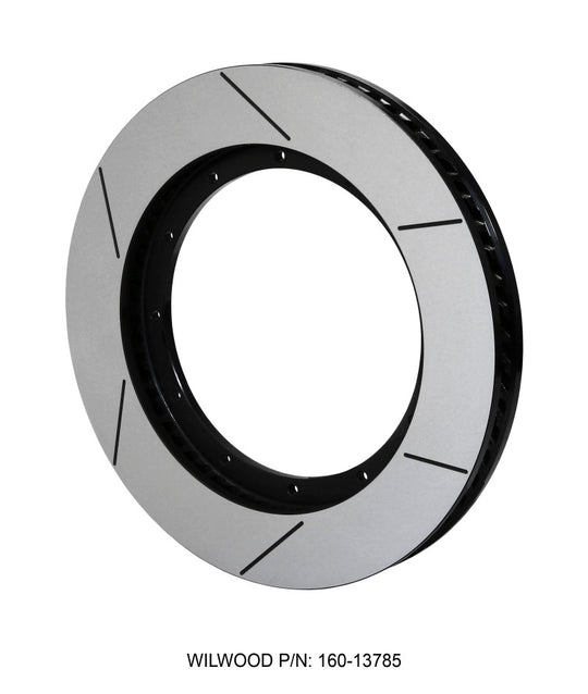 Wilwood GT60 SPC 37 RH black 15-inch by 1.50-inch 12 on 9.75-inch two-piece brake rotor with vented design