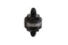 Turbosmart billet turbo oil feed filter with 44 micron pleated disc, black AN-3 male inlet, for automotive turbo oil systems