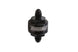 Turbosmart billet turbo oil feed filter with 44 micron pleated disc, black AN-3 male inlet, for automotive turbo oil systems