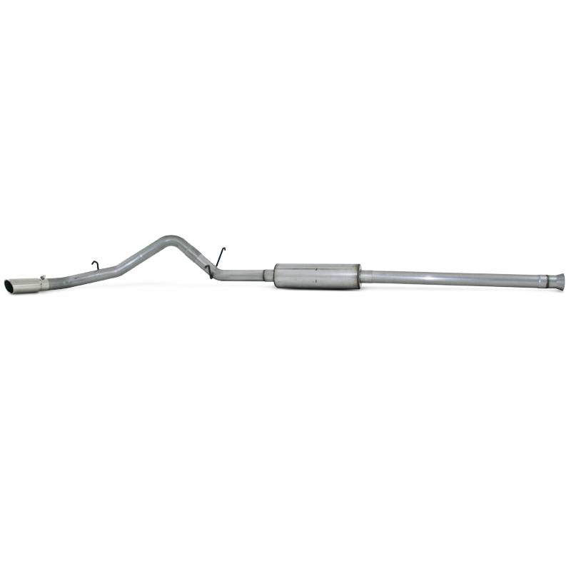 MBRP catback exhaust system for 2011-2013 Chevy Silverado/GMC Sierra 6.2L V8, single side 3.5-inch pipe, aluminum finish