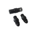 Snow Performance high flow 4AN water check valve fittings with stainless steel braided line for automotive cooling systems.