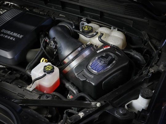 aFe Momentum HD cold air intake system with Pro 10R filter for 2020-2024 GM trucks and SUVs 3.0L L6 engine, showing the intake components.