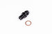 Radium Engineering 6AN male to M12x1.25 male fitting showing metal fittings with threaded ends for automotive or racing applications.