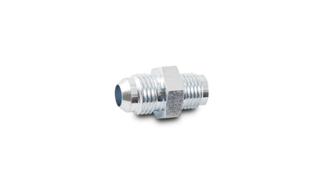 Vibrant inverted flare to AN adapter fitting, -6AN size, 1/2 inch-20 thread, used for automotive fluid connections.