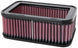 K&N Engineering rectangular drop-in air filter with 6.75-inch length, 4.5-inch width, and 2.5-inch height for enhanced airflow.