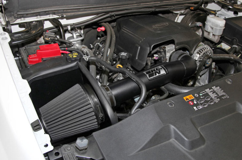 K&N cold air intake kit for 2009-2013 Chevy Silverado, Avalanche, Suburban, GMC Yukon, black performance air filter system