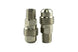 Turbosmart 1/16in NPT Male AN-4 flare fitting showing the metal fitting with threaded ends and smooth flare surface.