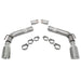 SLP Chevrolet Camaro 2010-2015 6.2L LoudMouth Axle-Back Exhaust with 4-inch tips, showing the exhaust system and chrome tips.