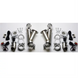 Granatelli Motor Sports stainless steel 3-inch electronic dual exhaust cutout with slip fit and band clamp, showing the cutout assembly