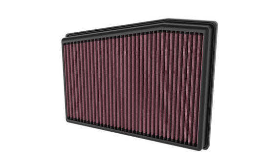 K&N Engineering Cadillac CT5 V8-6.4L replacement air filter, drop-in style, with pleated cotton filter media for engine airflow.