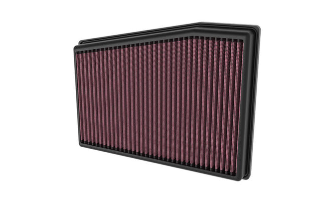K&N Engineering Cadillac CT5 V8-6.4L replacement air filter, drop-in style, with pleated cotton filter media for engine airflow.