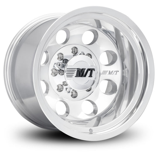 Mickey Thompson Classic III 17x12-inch polished cast wheel with 8x6.5 bolt pattern and 3.60-inch backspace on a vehicle