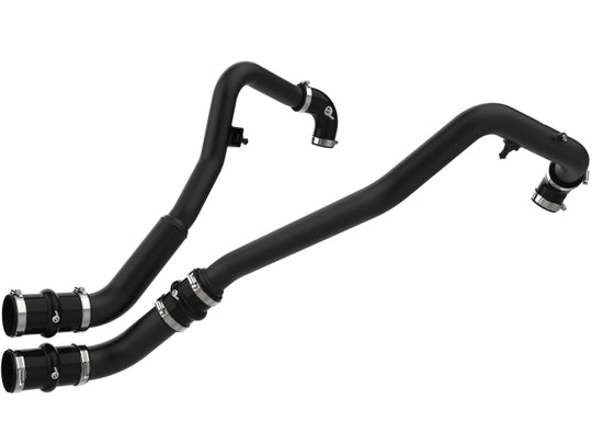 aFe BladeRunner black aluminum hot charge pipe for Ford F-150 V6-2.7L, 2-1/2 inch intercooler pipe with smooth finish