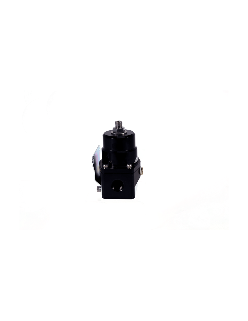 Aeromotive A1000-6 fuel pressure regulators, black, with dual -6 inlets and one -6 return, adjustable EFI bypass regulators.