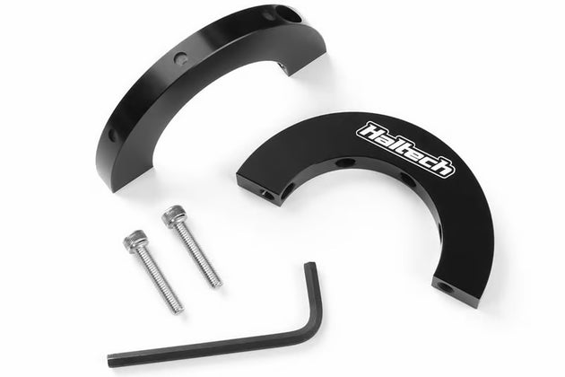 Haltech driveshaft split collar with 2.125 inch I.D., featuring 8 magnets, used as a driveshaft loop for vehicle safety.