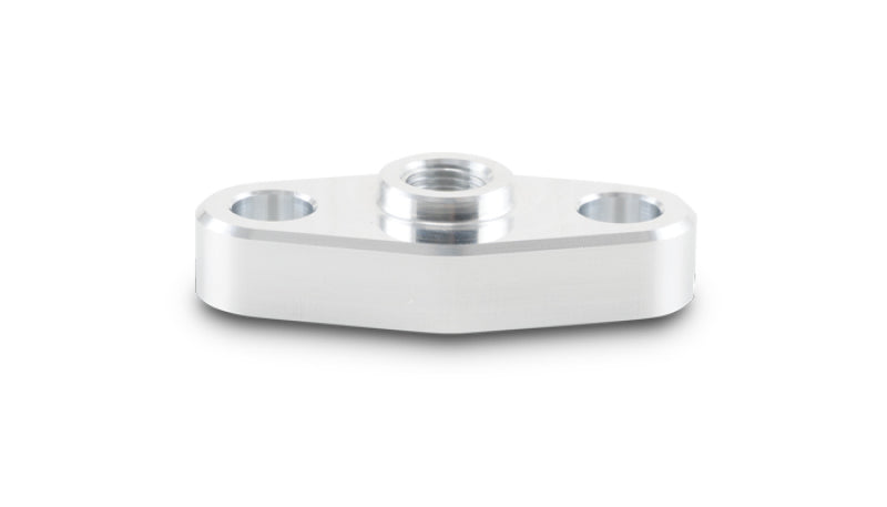 Vibrant oil inlet flange for Garrett GT/GTX turbochargers, with 1/8in NPT female thread, engine gasket component.