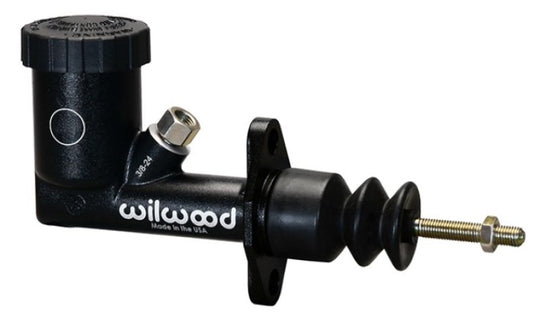 Wilwood GS Integral Brake Master Cylinder with .625-inch bore showing metal body and mounting hardware for automotive braking systems.