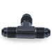 Black Snow Performance 4AN T fitting for fuel and fluid lines, durable metal fitting with threaded connections.