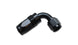 Vibrant -6AN 90 degree elbow hose end fitting with black finish, designed for high-performance automotive or fluid transfer applications.