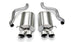 Polished CORSA Performance axle-back exhaust for Chevrolet Corvette C6 2005-2007 with 6.0L V8 engine, showcasing the polished metal finish.