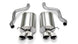 Polished CORSA Performance axle-back exhaust for Chevrolet Corvette C6 2005-2007 with 6.0L V8 engine, showcasing the polished metal finish.