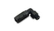 Vibrant Male -6AN 90 Degree Hose End Fitting with 3/4-16 thread, shown in black, for high-performance fluid connections.
