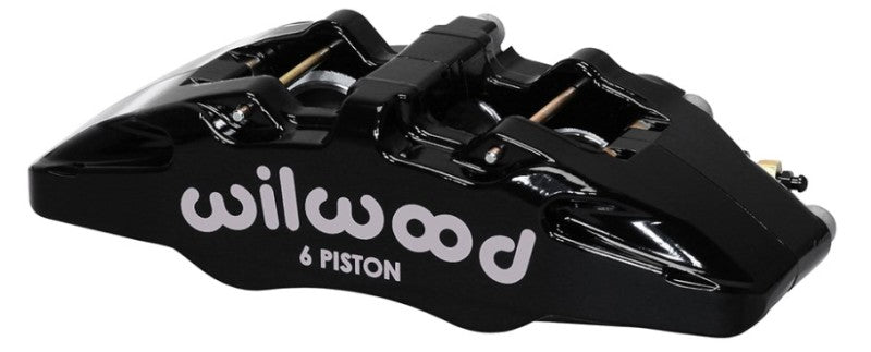 Wilwood Forged Dynapro 6 brake caliper with 5.25-inch mount, right-hand, featuring pistons and disc for high-performance braking.
