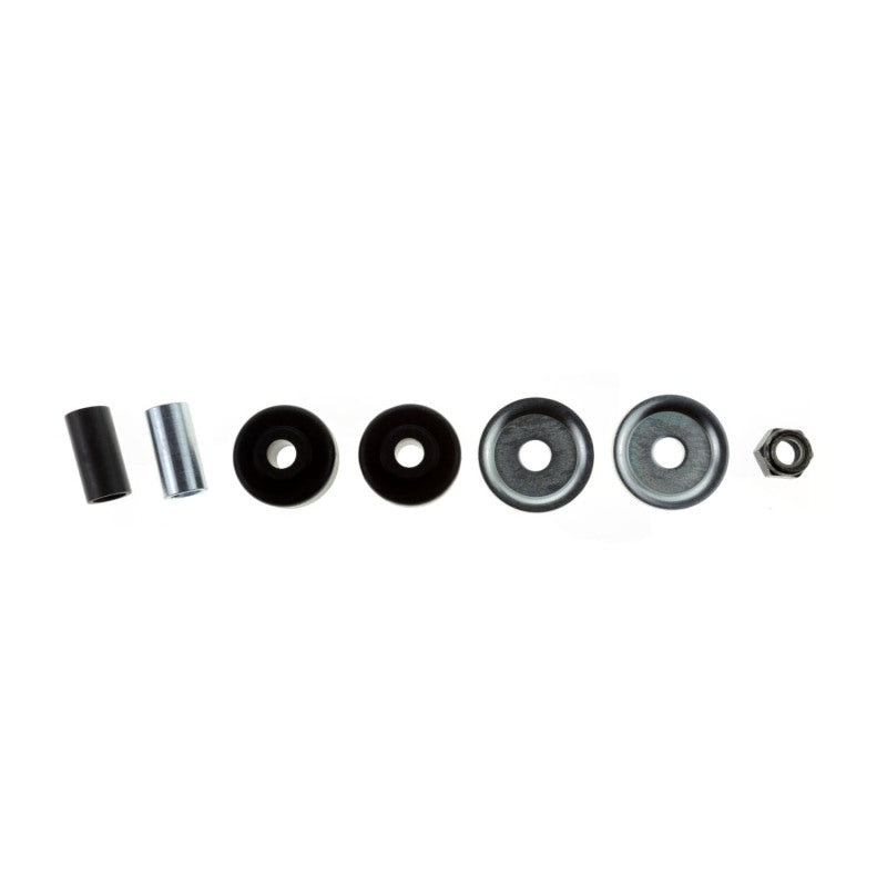 Bilstein B8 5125 46mm monotube shock absorber for shocks and struts, showing the silver metal body and mounting components.