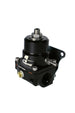 Aeromotive A1000 adjustable EFI fuel pressure regulator with dual -8 inlet and -6 return ports, mounted on a metal bracket.