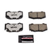 PowerStop Z26 rear performance brake pads with hardware for Cadillac ATS 2016-2019, showing the brake pad set and mounting hardware.