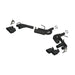 MBRP axle back exhaust for Chevrolet Camaro V6 2016-2019 with black finish and quad dual wall tips, dual exhaust pipes.