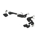 MBRP axle back exhaust for Chevrolet Camaro V6 2016-2019 with black finish and quad dual wall tips, dual exhaust pipes.