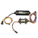 DeatschWerks DW650iL Series 650LPH inline external fuel pump with single and dual-speed controller, shown in a close-up view.